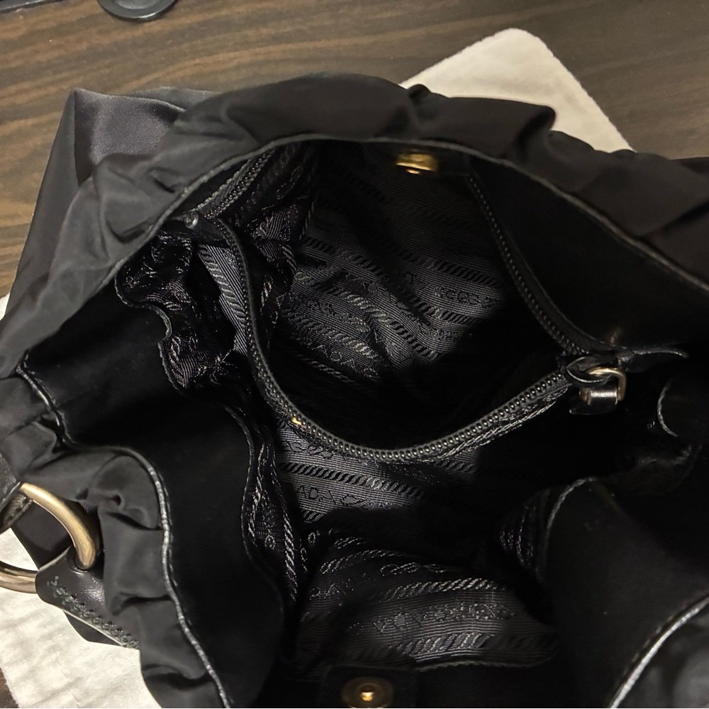 Prada Black Hobo Bag with Gold Hardware - Picture 13 of 16